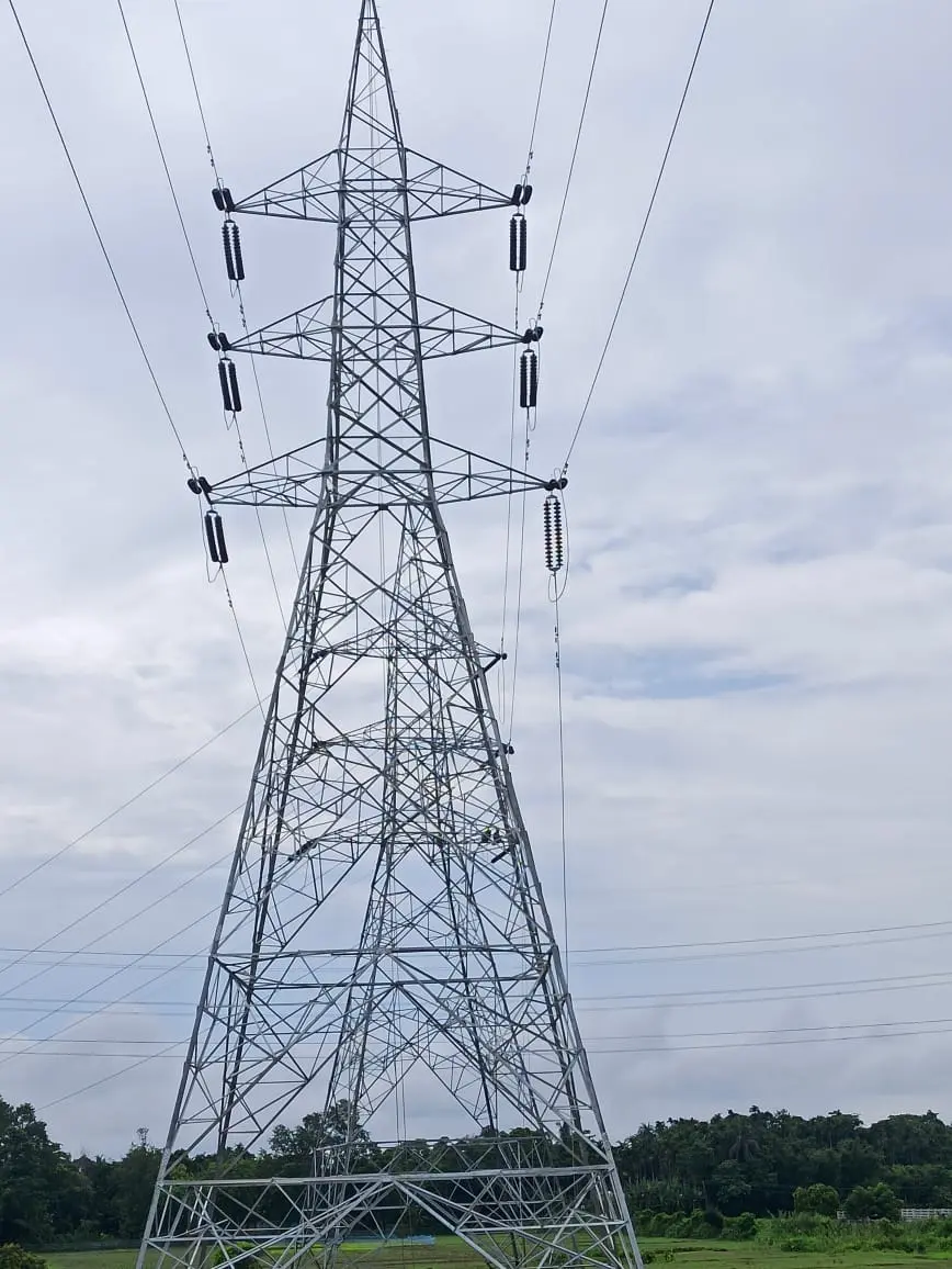 High-voltage transmission line tower